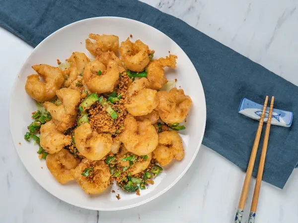 Crispy garlic shrimp from Darda Seafood Restaurant