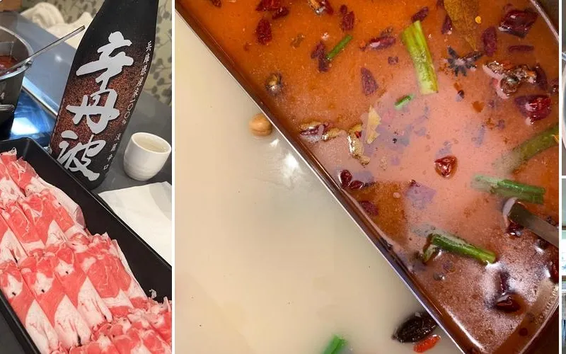 Happy Lamb Hot Pot dining and hot pot spread in Union City
