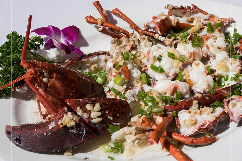 Cantonese seafood dishes served family-style at R&G Lounge